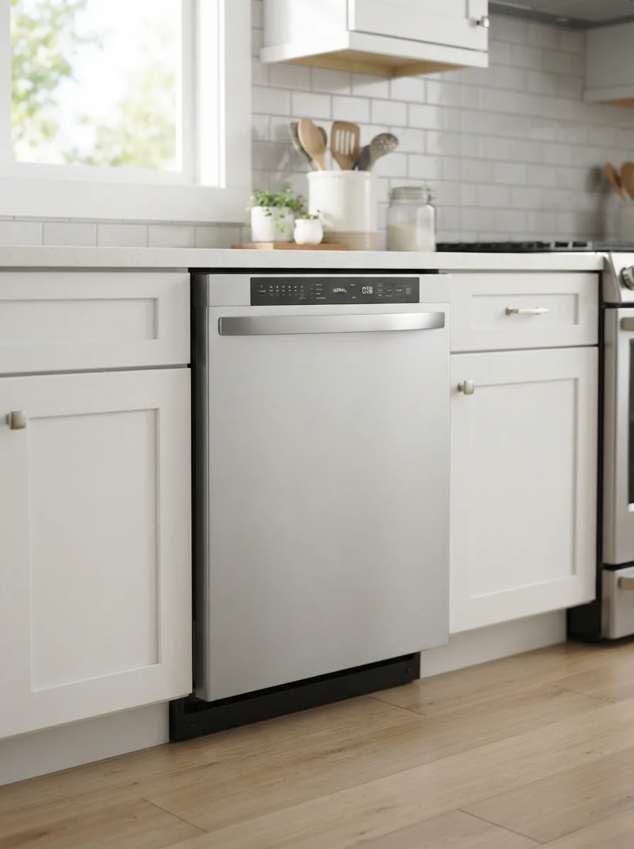 The EdgeStar 18-inch stainless steel dishwasher.