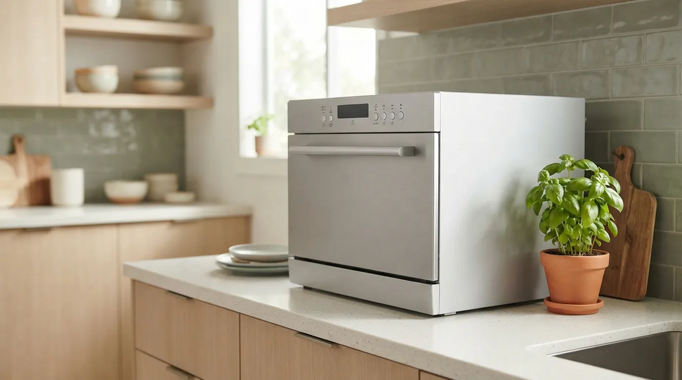 EdgeStar DWP62 dishwasher highlighting its energy-efficient design