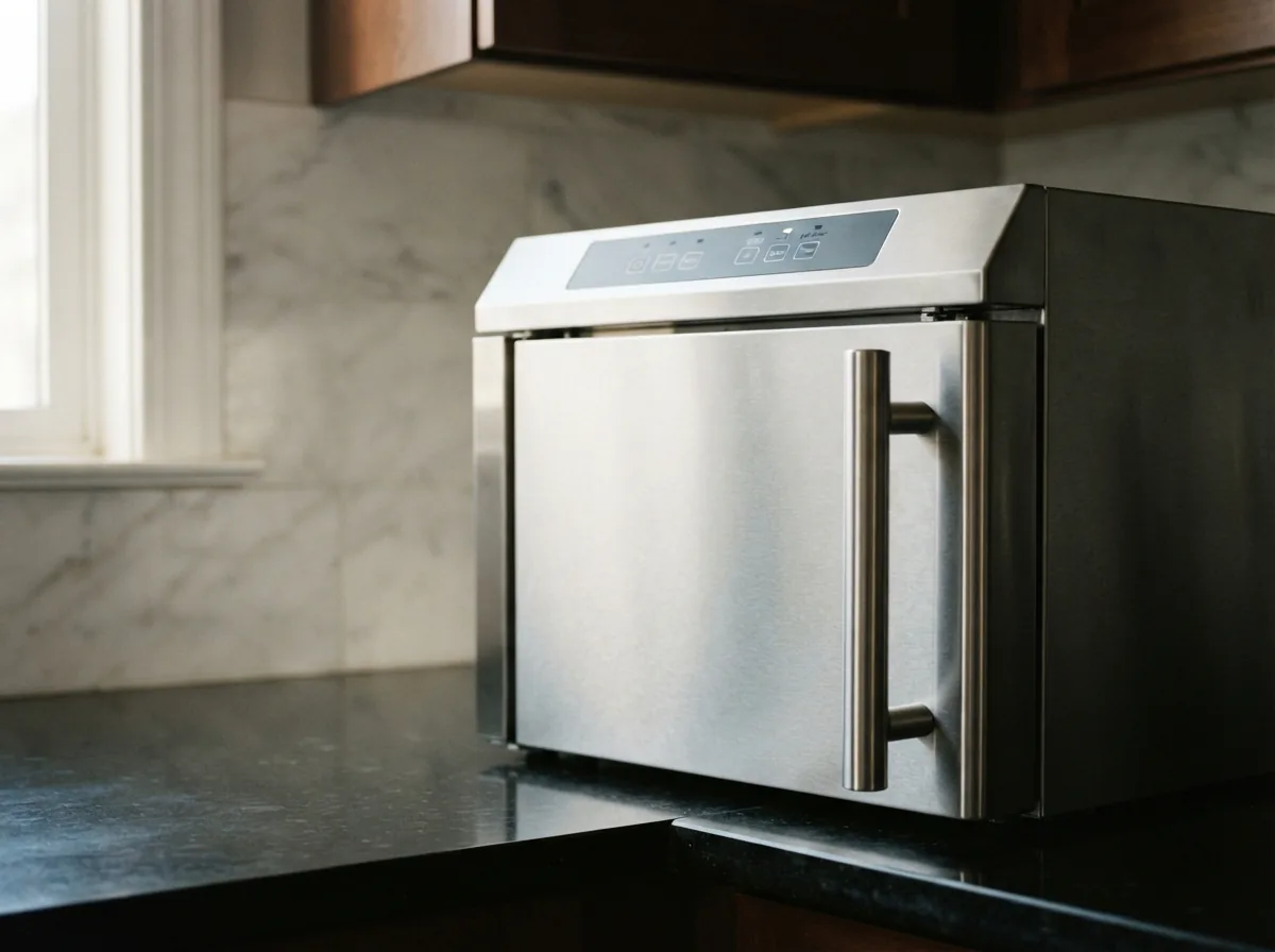 Durable stainless steel 25 lb ice maker for kitchen use
